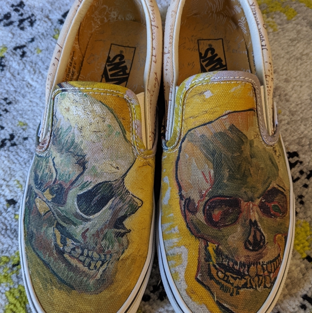 Vans, Van Gogh skulls. Ladies size 7.5